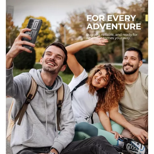 Samsung Galaxy S25 Dexnor tok kihajtható állvánnyal, fekete 360 üt-6977140257363 5 kép