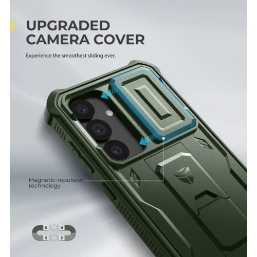 Samsung Galaxy S25 Dexnor 360 tok kihajtható állvánnyal, zöld üt�-6977140257349 3 kép