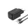 FONENG fali töltő EU68 18W 1xUSB QC3.0 + USB-C kábel Fekete
