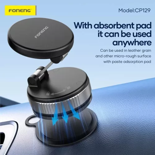 FONENG CP129 mágneses autós telefontartó Fekete Magsafe-6970462516323 8 kép