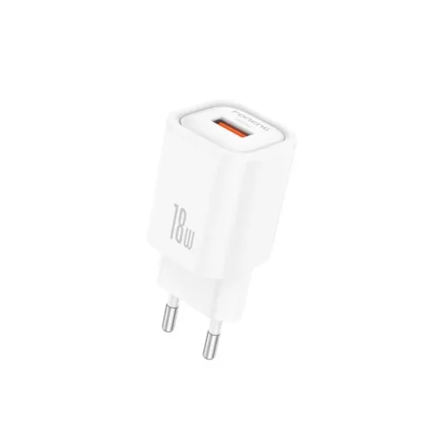 FONENG fali töltő EU68 18W 1xUSB QC3.0 + kábel USB-C Fehér-6978806100276 3 kép