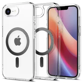    iPhone 16e/17e Átlátszó Spigen Ultra Hybrid MagSafe tok Carbon Fiber