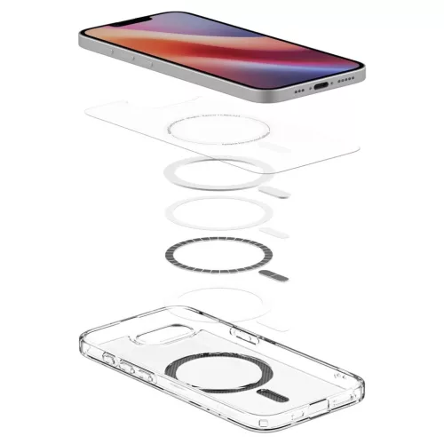  iPhone 16e/17e Átlátszó Spigen Ultra Hybrid MagSafe tok Carbon Fib-8809971239707 6 kép