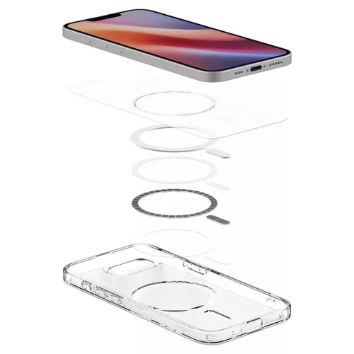  iPhone 16e Fehér, Áttetsző Spigen Ultra Hybrid MagSafe tok-8809971239752 9 kép