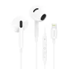 FONENG vezetékes fülhallgatók T66 Lightning mikrofonnal 1.2M Fehér-6970462510543 2 kép