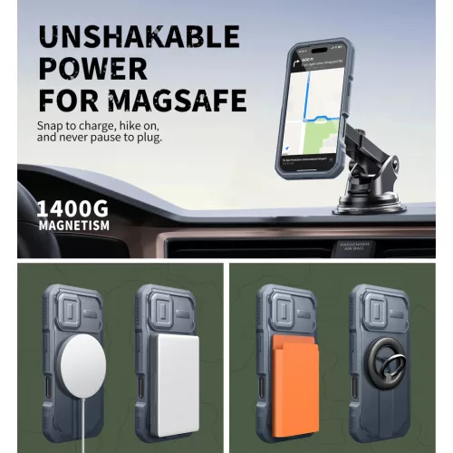 iPhone 17 Dexnor MagSafe ütésálló 360 tok kihajtható állvánnyal-6977140255345 3 kép