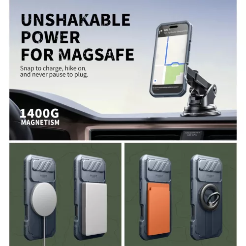 iPhone 17 Air Dexnor MagSafe ütésálló 360 tok kihajtható állván-6977140255406 4 kép