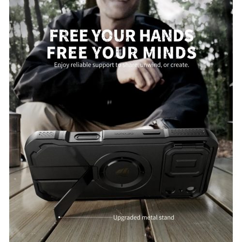 iPhone 17 Pro Max Dexnor MagSafe ütésálló 360 tok kihajtható áll-6977140255512 3 kép