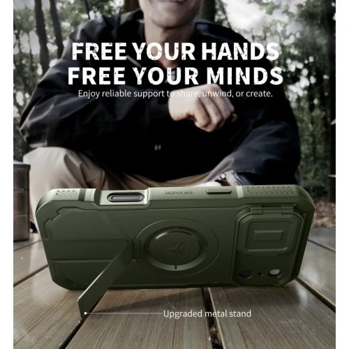 iPhone 17 Pro Max Dexnor MagSafe ütésálló 360 tok kihajtható áll-6977140255536 3 kép