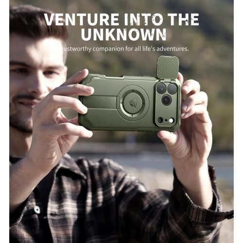 iPhone 17 Pro Max Dexnor MagSafe ütésálló 360 tok kihajtható áll-6977140255536 7 kép