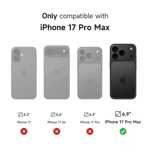 iPhone 17 Pro Max Suritch MagSafe ütésálló tok kihajtható állvá-6977140252757 5 kép