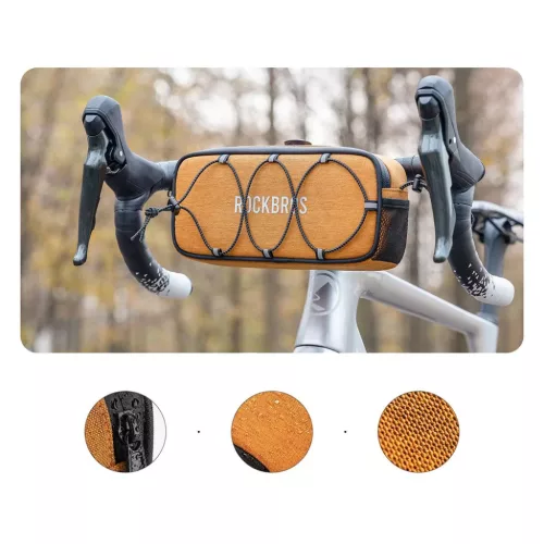 Rockbros TL001 ROAD TO SKY 1,9L kormánytáska – narancssárga, víz-5907769391811 2 kép