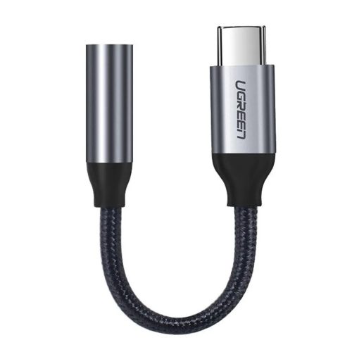 Ugreen 3.5mm jack audio/ USB Type-C fülhallgató adapter 10cm szürke-6957303836321 1 kép