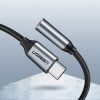 Ugreen 3.5mm jack audio/ USB Type-C fülhallgató adapter 10cm szürke-6957303836321 8 kép