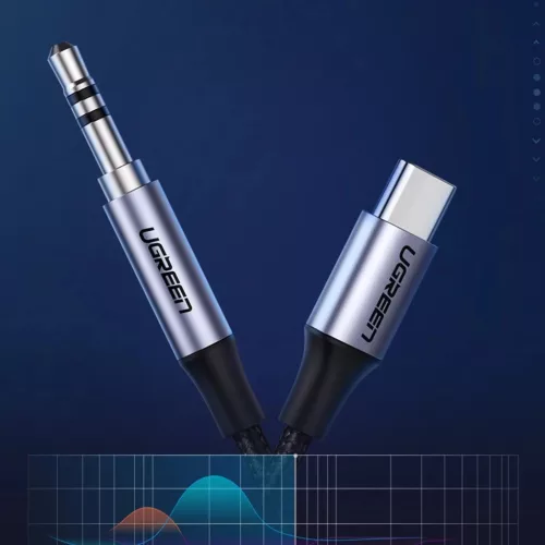Ugreen kábel USB C - mini jack 3.5mm 1m szürke (AV143)-6957303836338 6 kép
