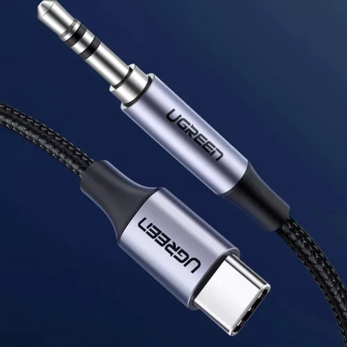 Ugreen kábel USB C - mini jack 3.5mm 1m szürke (AV143)-6957303836338 7 kép