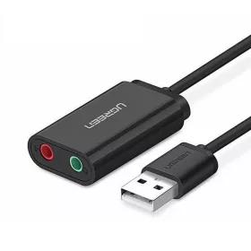 UGREEN 15 cm-es USB külső hangkártya (fekete)