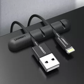 Ugreen 30762 öntapadós kábelrendező 4 kábelhez - fekete (2 db)-6957303837625 2 kép
