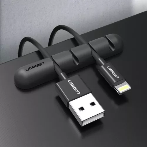 Ugreen 30762 öntapadós kábelrendező 4 kábelhez - fekete (2 db)-6957303837625 2 kép