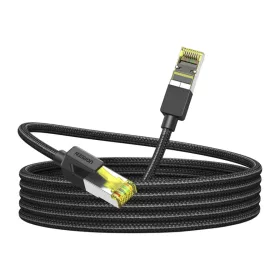 NW150 Cat 7 Ethernet kábel fonott, tiszta réz 10m fekete-6957303837915 2 kép