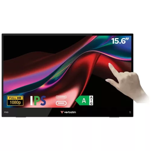 Verbatim LIGHT 15,6" FHD fekete hordozható érintőképernyős monito-023942324027 2 kép