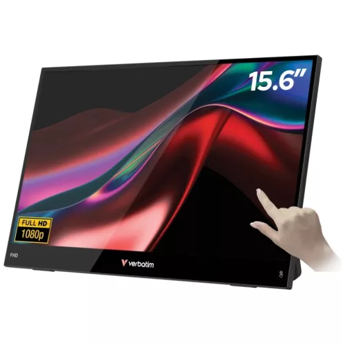 Verbatim LIGHT 15,6" FHD fekete hordozható érintőképernyős monito-023942324027 3 kép