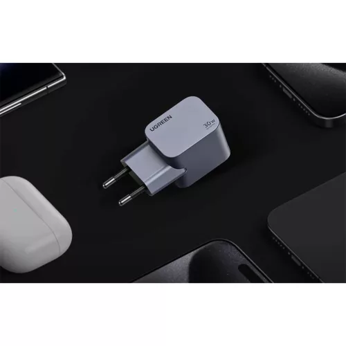 Ugreen Nexode Pro 30W hálózati USB-C töltő (szürke)-6941876230068 4 kép