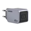 Ugreen Nexode Pro 45W hálózati töltő, 2x USB-C (szürke)-6941876230082 2 kép