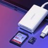 Ugreen 2-az-1-ben USB-C Kártyaolvasó CM265 (fehér)-6941876235063 2 kép