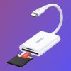 Ugreen 2-az-1-ben USB-C Kártyaolvasó CM265 (fehér)-6941876235063 4 kép