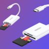Ugreen 2-az-1-ben USB-C Kártyaolvasó CM265 (fehér)-6941876235063 5 kép
