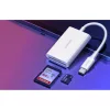 Ugreen 2-az-1-ben USB-C Kártyaolvasó CM265 (fehér)-6941876235063 5 kép
