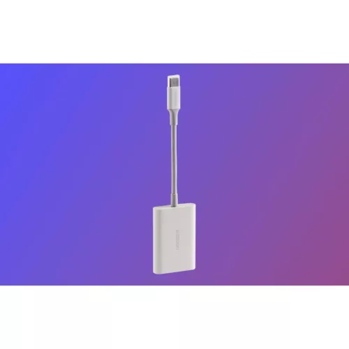 Ugreen 2-az-1-ben USB-C Kártyaolvasó CM265 (fehér)-6941876235063 6 kép