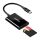 UGREEN CM265 2 az 1-ben USB-C kártyaolvasó (fekete)-6941876236220 1 kép