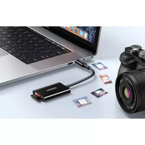 UGREEN CM265 2 az 1-ben USB-C kártyaolvasó (fekete)-6941876236220 4 kép