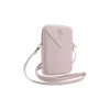 Guess PU Grained 4G Metal Logo Wallet Phone Bag Zipper Pink tok