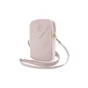 Guess PU Grained 4G Metal Logo Wallet Phone Bag Zipper Pink tok-3666339210632 3 kép