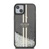 Guess PC/TPU Liquid Glitter Gold Stripe tok iPhone 15 Plus Black-3666339223533 3 kép
