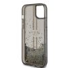 Guess PC/TPU Liquid Glitter Gold Stripe tok iPhone 15 Plus Black-3666339223533 6 kép