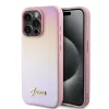 Guess PU bőrtok Iridescent Metal Script iPhone 15 Pro Max Pink tok