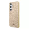 Guess PC/TPU Glitter Flakes Metal Logo tok Samsung Galaxy S24+ arany-3666339241377 2 kép