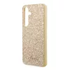 Guess PC/TPU Glitter Flakes Metal Logo tok Samsung Galaxy S24+ arany-3666339241377 5 kép