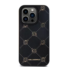  iPhone 15 Pro Max Fekete Karl Lagerfeld PU Karl Heads Pattern MagSafe-3666339252670 2 kép