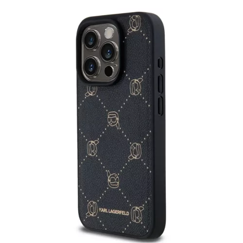  iPhone 15 Pro Max Fekete Karl Lagerfeld PU Karl Heads Pattern MagSafe-3666339252670 3 kép
