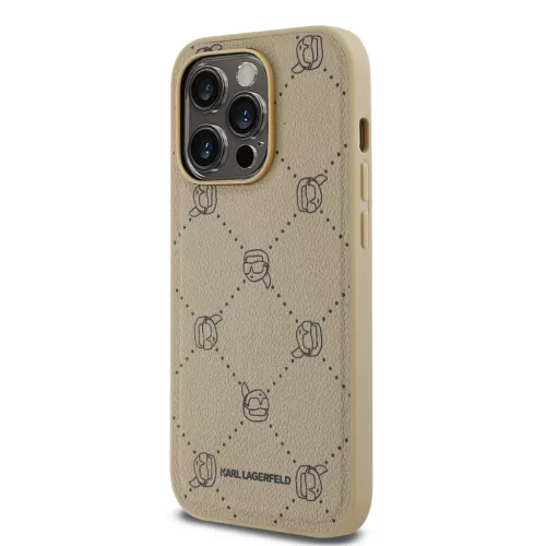 Karl Lagerfeld PU Karl Heads Pattern MagSafe tok iPhone 14 Pro Max Bé-3666339252779 3 kép