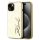 Karl Lagerfeld Wrinkled PU Signature Logo tok iPhone 14 Gold-3666339255404 1 kép