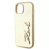  iPhone 15 arany Karl Lagerfeld Wrinkled PU Signature Logo tok-3666339255442 4 kép