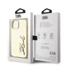  iPhone 15 arany Karl Lagerfeld Wrinkled PU Signature Logo tok-3666339255442 6 kép