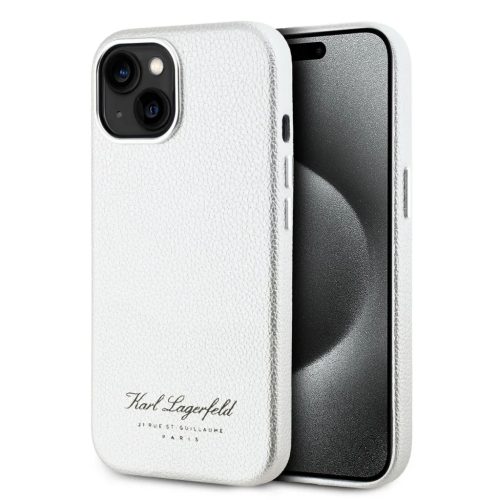 Karl Lagerfeld Grained PU Hotel RSG tok iPhone 15 szürke-3666339256562 1 kép