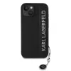  iPhone 15 fekete Karl Lagerfeld PU Saffiano Rhinestone Charm tok-3666339257965 2 kép